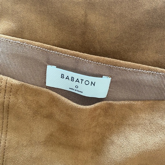 Aritzia Babaton Modern Mini Skirt - Brown Suede US 0 - Picture 6 of 6